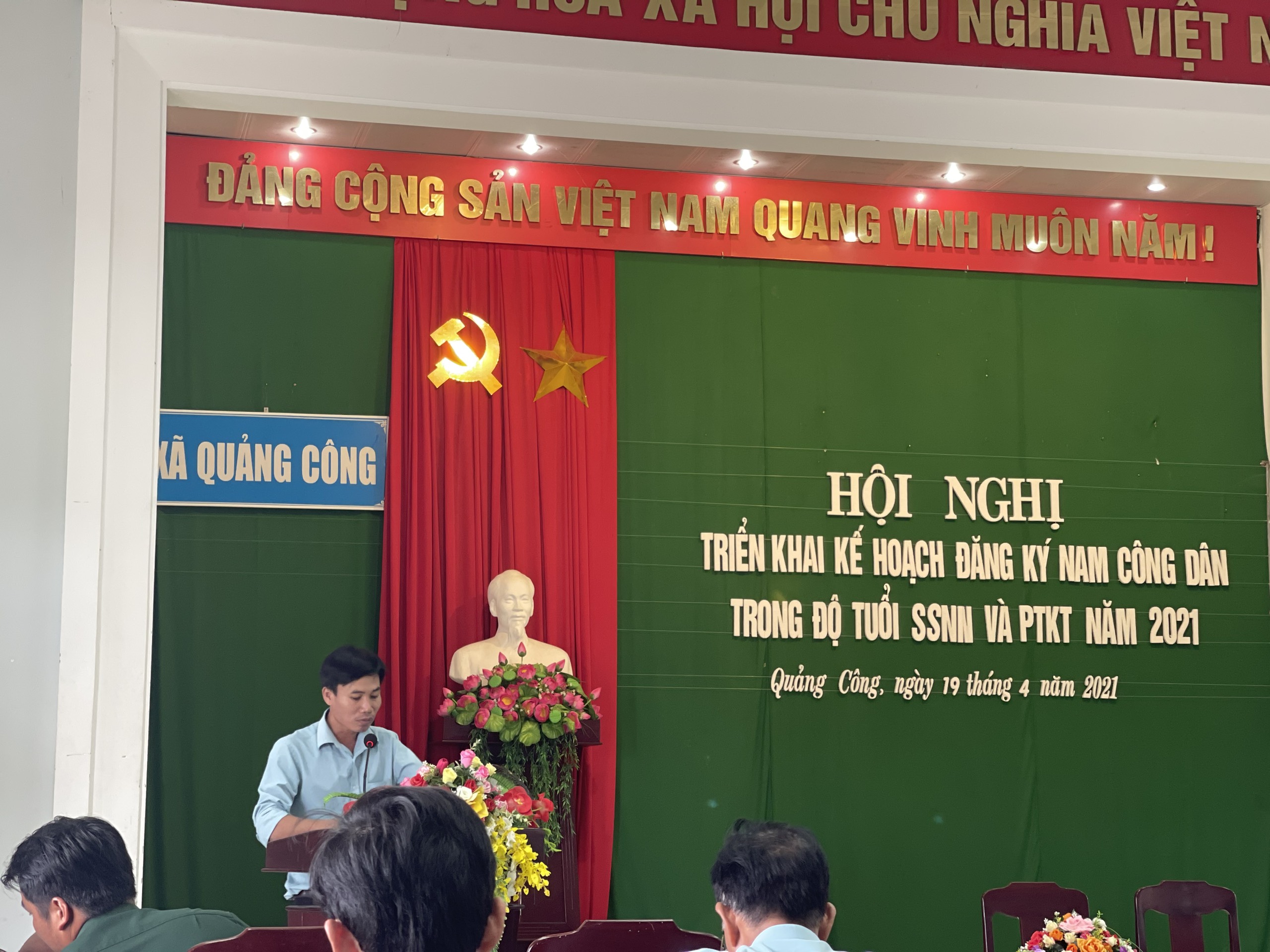 - Đồng chí Nguyễn Hữu Truyền – Phó bí thư Đảng ủy - Chủ Tịch UBND xã, Chủ tịch Hội đồng NVQS xã kết luận Hội nghị.